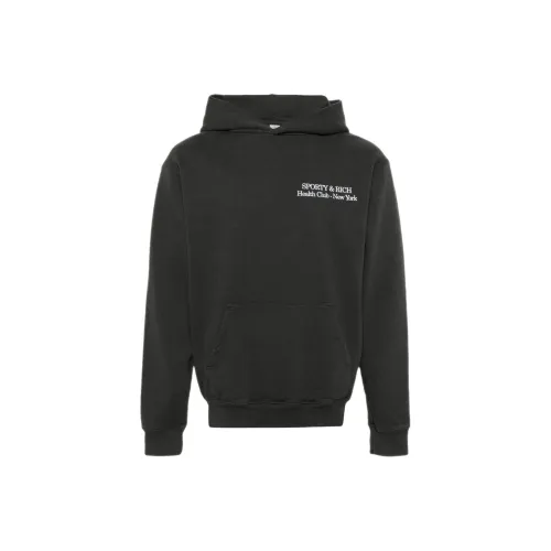 SPORTY & RICH New Drink More Water Cotton Hoodie