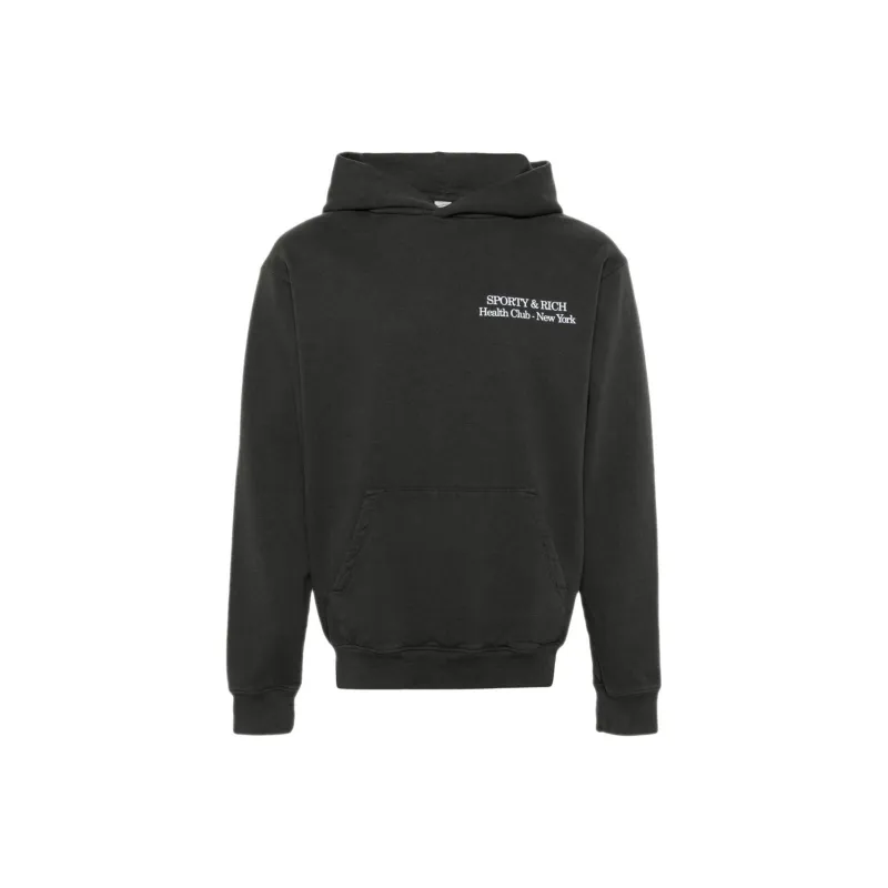 SPORTY & RICH New Drink More Water Cotton Hoodie-0
