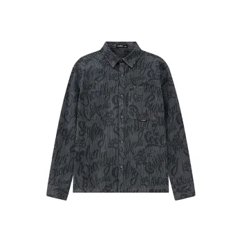 CAISEDI Shirts Men Black