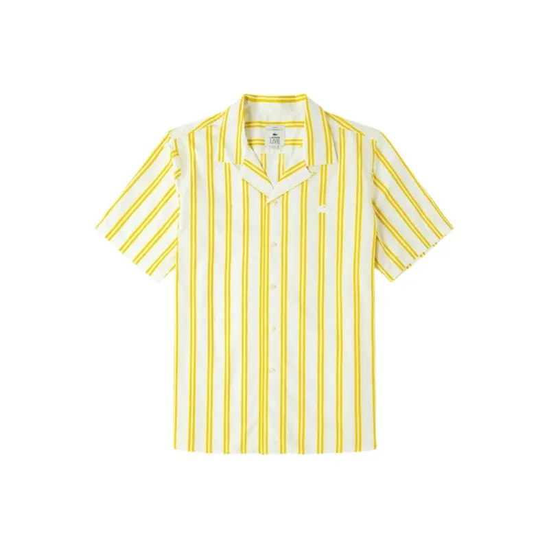 LACOSTE Shirt Unisex Yellow White Stripes-0