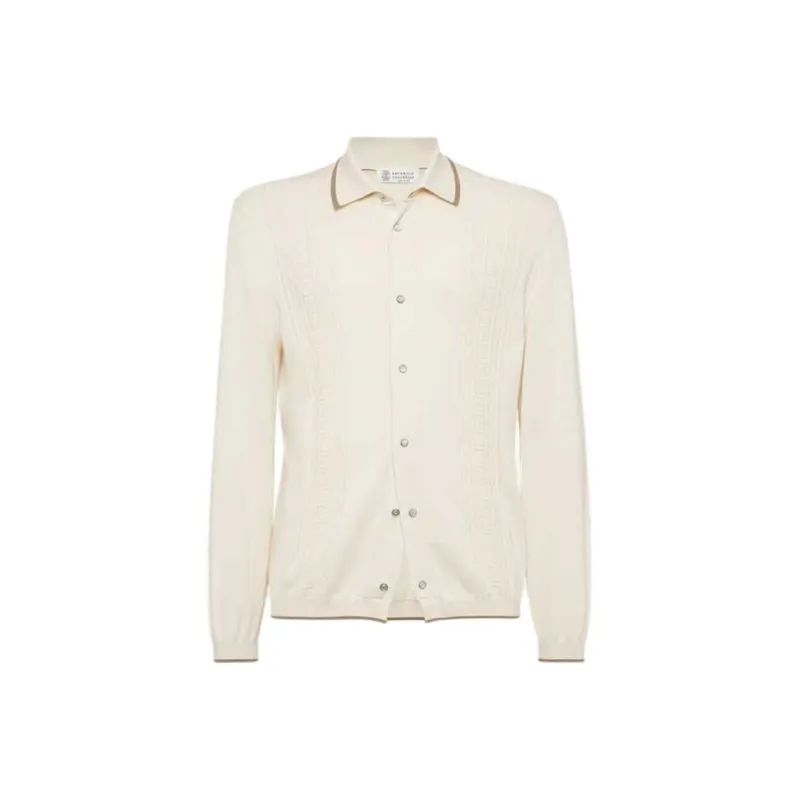 Brunello Cucinelli SS25 Shirt Men's Beige Yellow-0