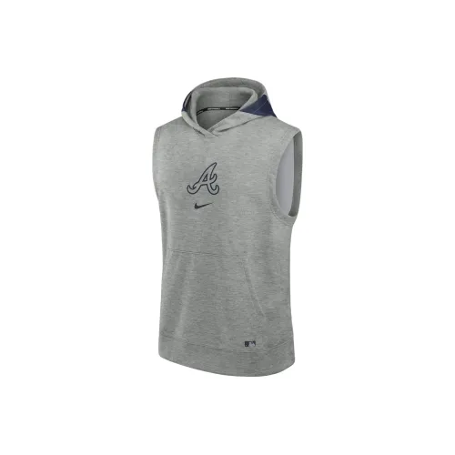 Nike MLB Collaboration Atlanta Braves Authentic Collection Early Work Sweatshirt Atlanta Braves Men's Gray