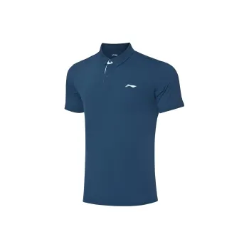 LiNing Fitness Series Polo Shirt Men's Deep Duck Blue
