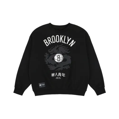 OCCUPY Chinese Youth X Brooklyn Nets Co branded Model Sweatshirt Men's Black