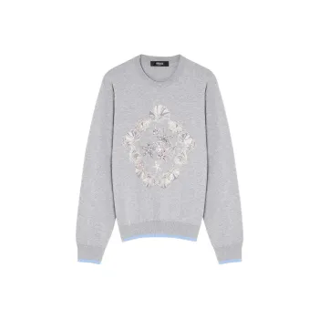VERSACE Shell Blasone Embroidered Sweater