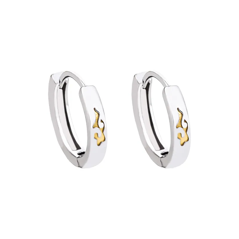 MAGICPOLE 999 Fine Silver Earrings Men's Silver-3