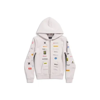 Balenciaga Business English Zip-Up Hoodie