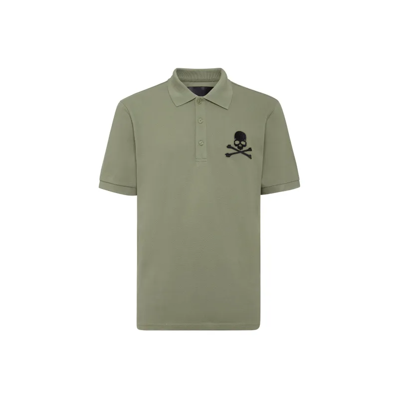PHILIPP PLEIN Skull & Bones Embroidered Cotton Polo Shirt-0