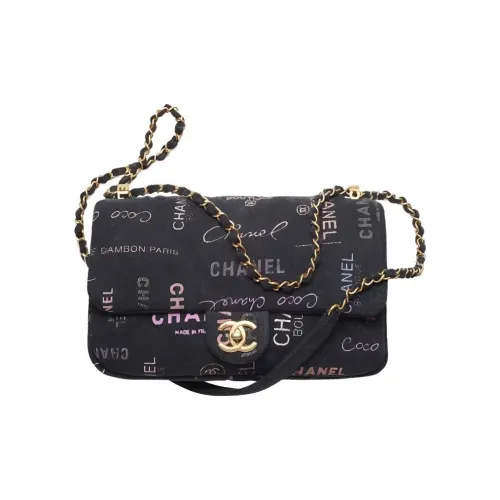 CHANEL Classic Flap CF Denim Denim Mouth Bag Chain Bag Shoulder Bag Crossbody Bag Regular Women's Black