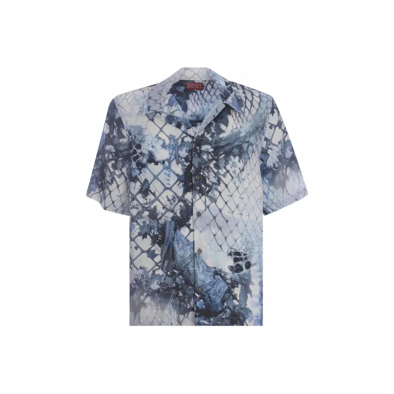DIESEL Graphic print Camp collar Shirt-0