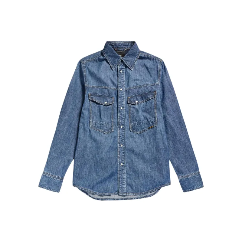 G STAR RAW Shirt Unisex Faded Sea Salt-0