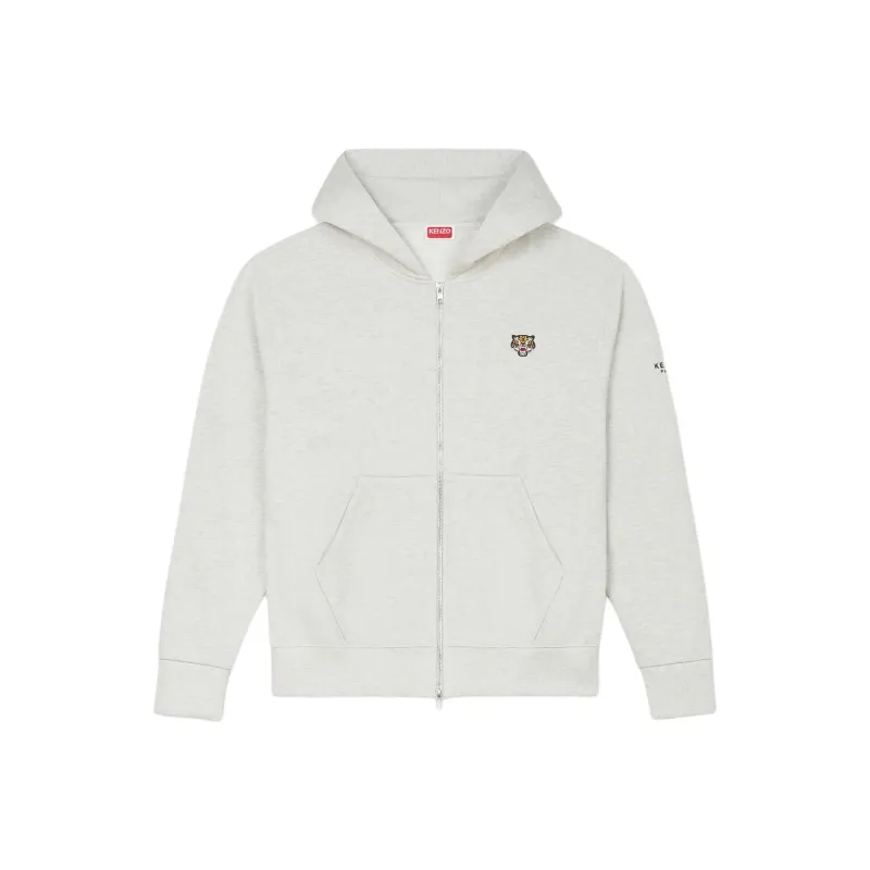 KENZO Lucky Tiger Patch Zipped Hoodie-0