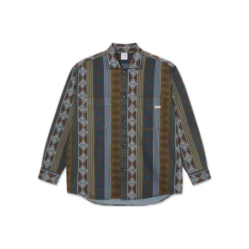 POLAR SKATE CO Shirt Men's Blue Green Mixed Color