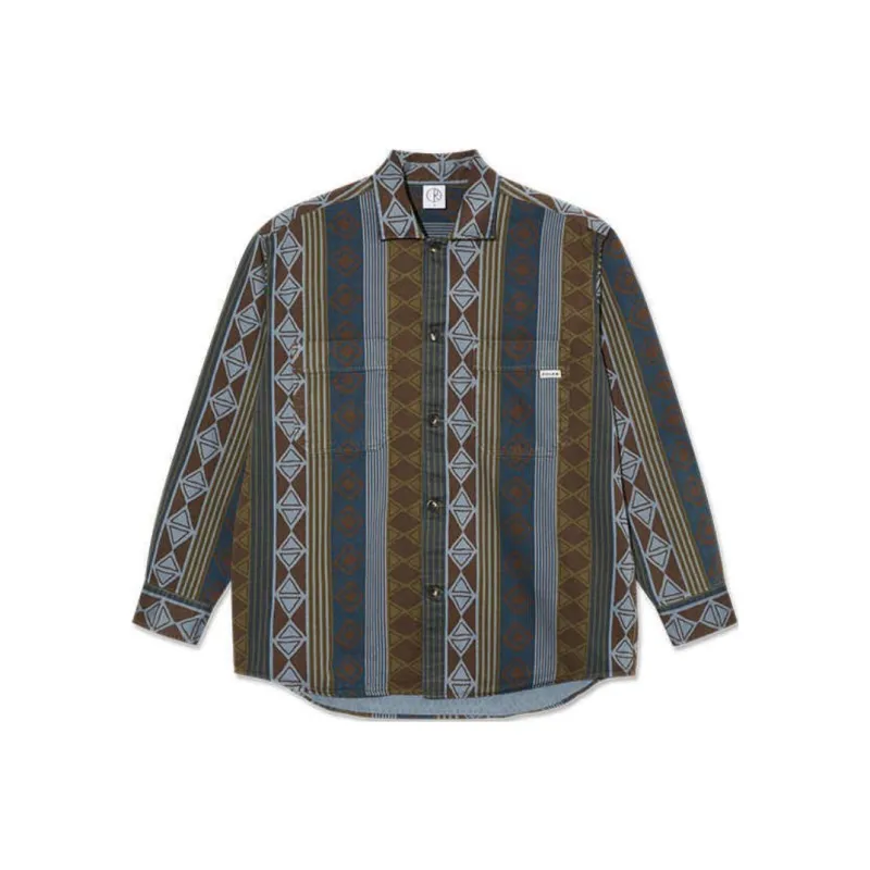 POLAR SKATE CO Shirt Men's Blue Green Mixed Color-0