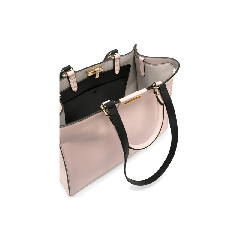FENDI Cow Leather Tote Bag, Shopping Bag, Shoulder Bag, Handbag Small Size Women's Light Pink-2