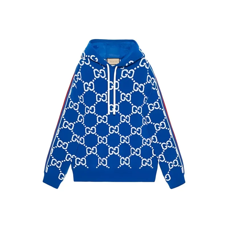 GUCCI Gg Jacquard Knitted Hoodie-0