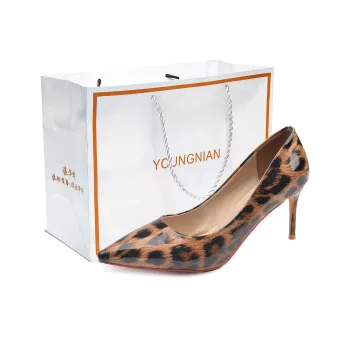 Yang Nianhua Slim Heel High Heels 8cm Women's Brown Black