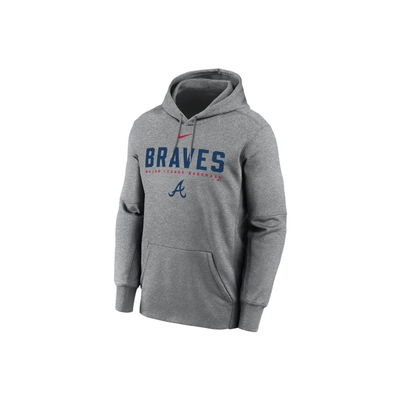 Nike MLB Collaboration Atlanta Braves Sweatshirt Atlanta Braves Men's Gray-0