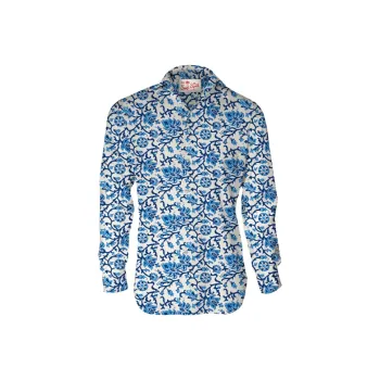 MC2 Saint Barth Floral Printed Curved Hem Shirt
