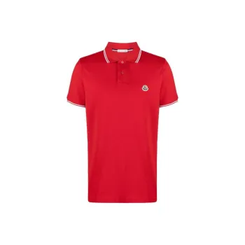 Moncler Polo Shirts Men Red