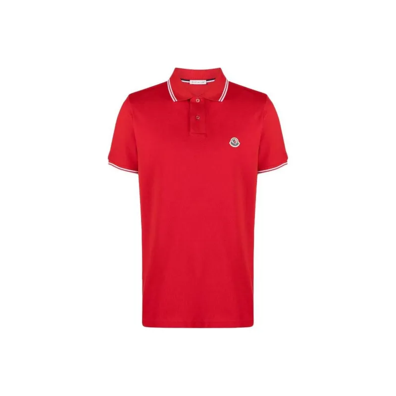 Moncler Polo Shirts Men Red-0