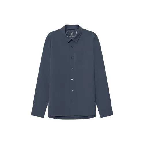 Nautica White Sail Shirt Men's Azure Blue