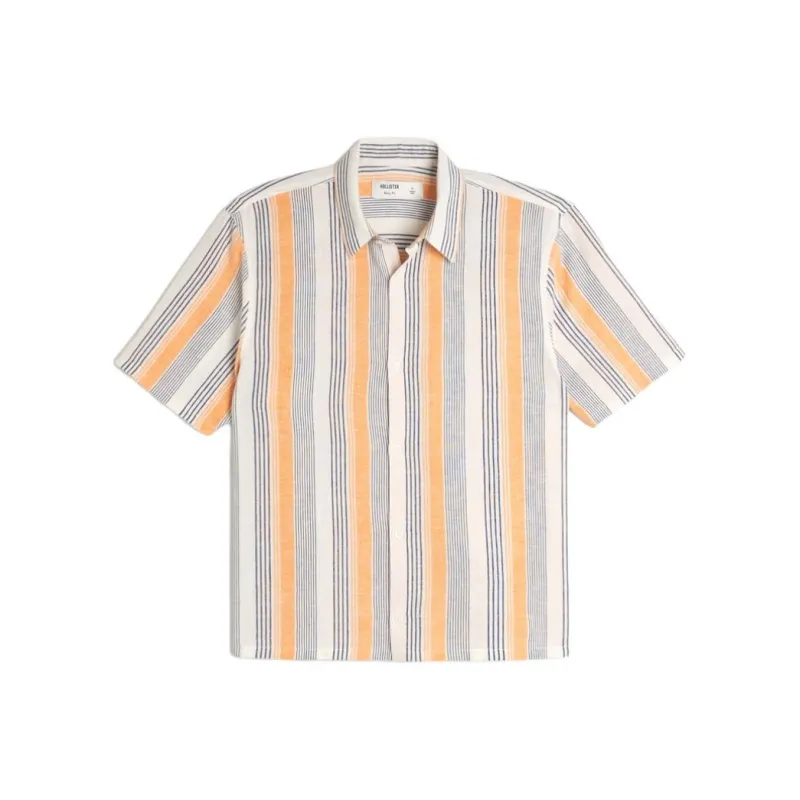 Hollister Shirt Men's Yellow Stripes-0