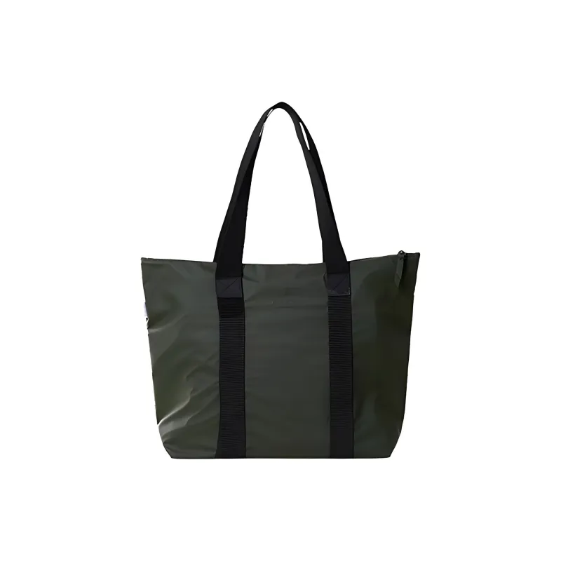 Rains Matte Waterproof Fabric Tote Bag, Shopping Bag, Shoulder Bag, Crossbody Bag, Handbag Unisex Green-1