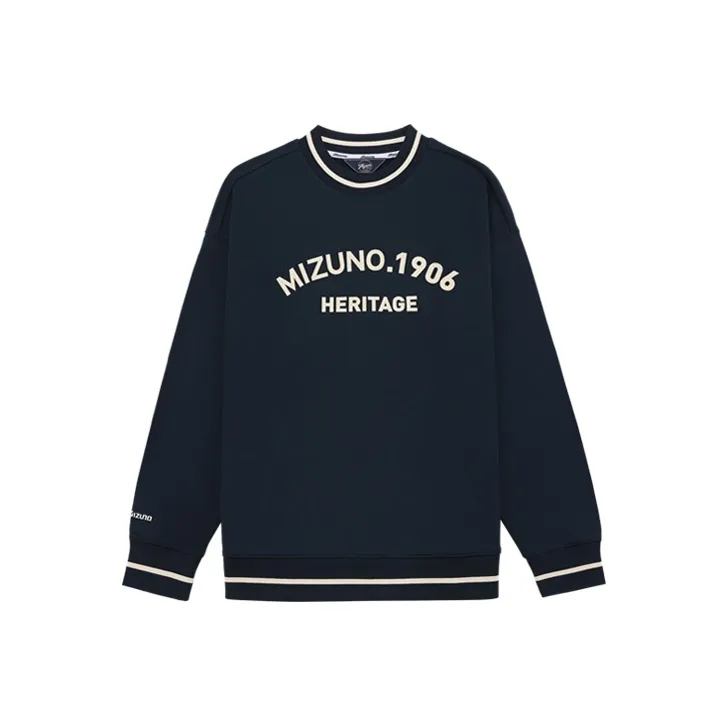 Mizuno Sweatshirt Unisex Navy Blue-0