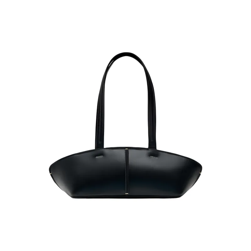 ZARA PU Handbag, Shoulder Bag Small Size Women's Black-0