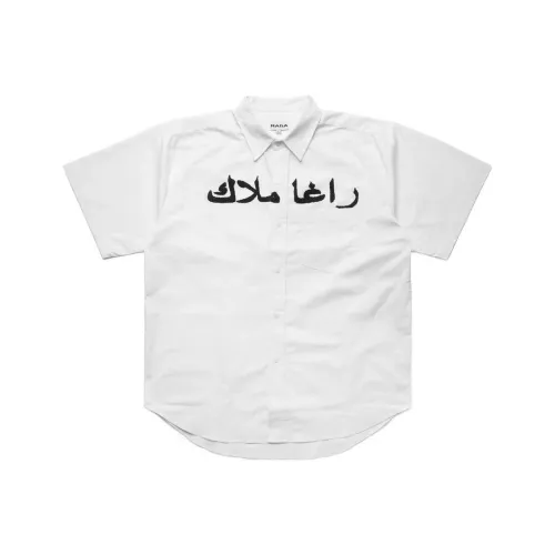 RAGA MALAK 화이트 남녀공용 셔츠