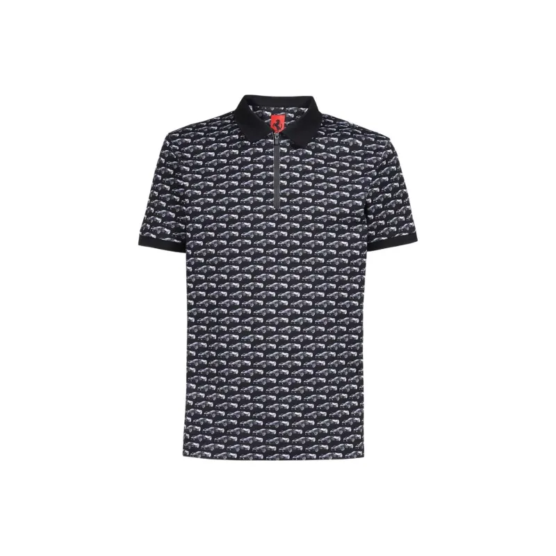 Ferrari print Polo Shirt-0