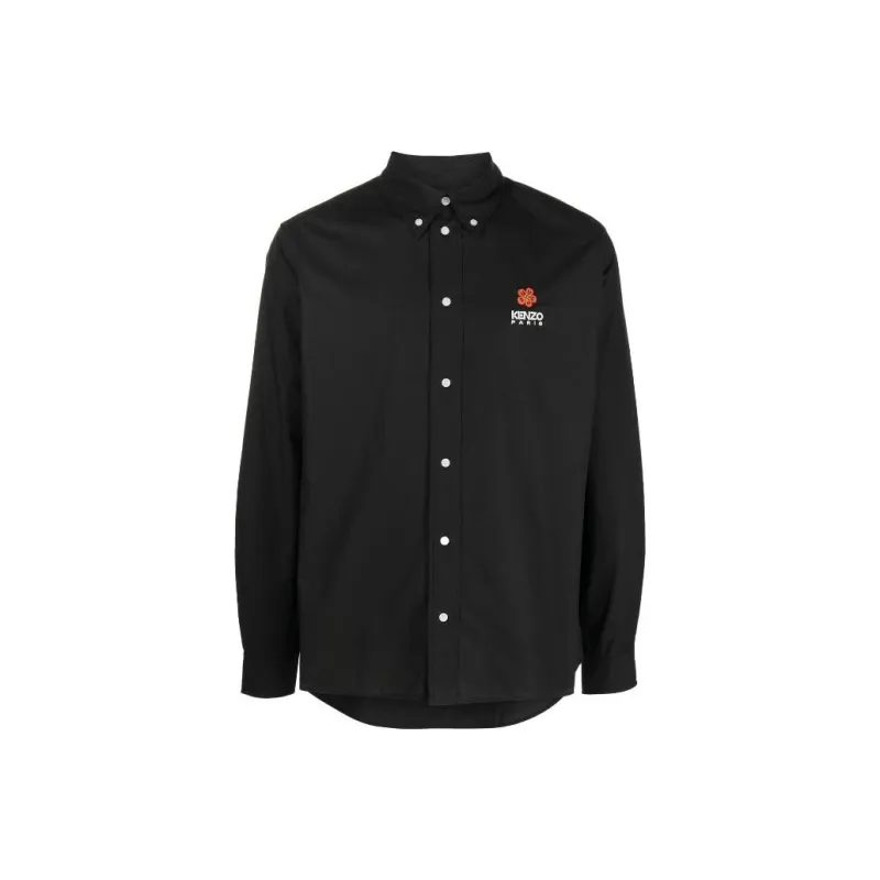 KENZO Boke Flower Embroidered Long Sleeved Shirt-0