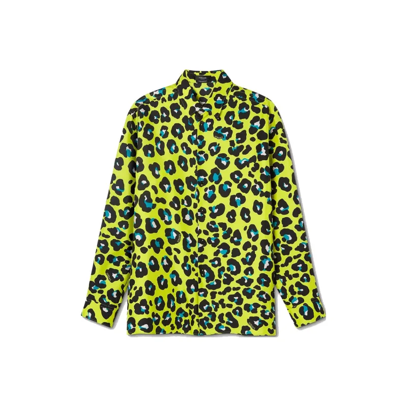VERSACE Daisy Leopard Shirt-0