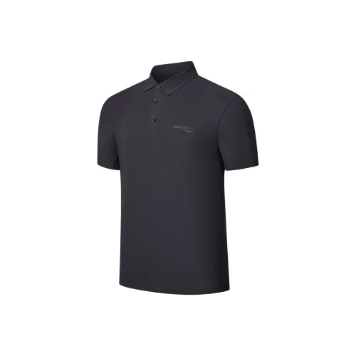Saucony Polo Shirt Men's Patent Leather Black