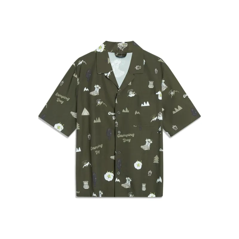 LINING CF Tracing Shirts Unisex Grape Leaf Green-0