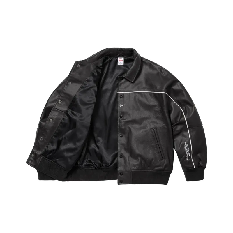 Supreme Nike Leather Varsity Jacket-6