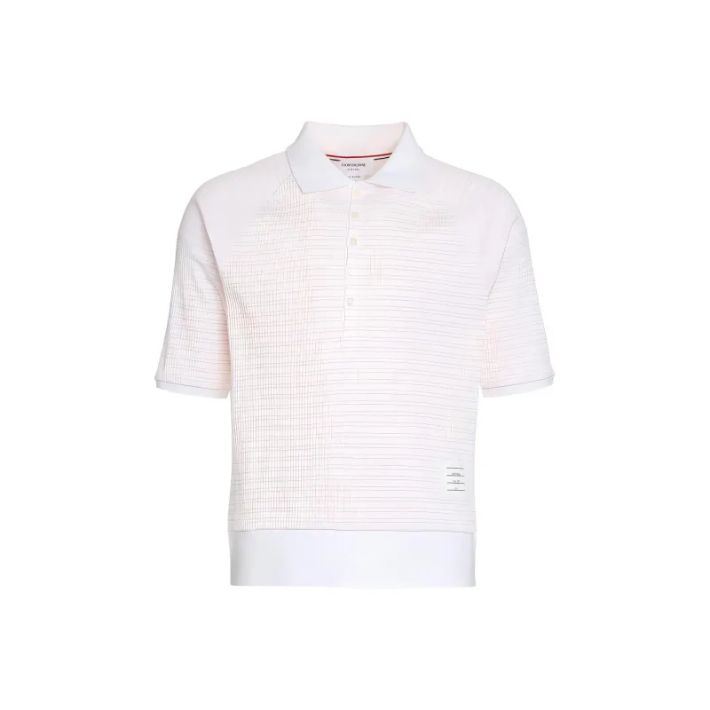 THOM BROWNE Polo Shirts Men Pink-0