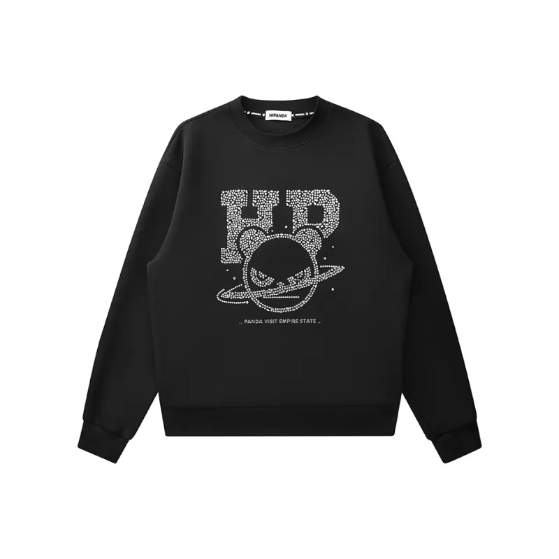 HIPANDA Sweatshirt Trendy Luxury Streetwear Loose Fit Top Unisex-0