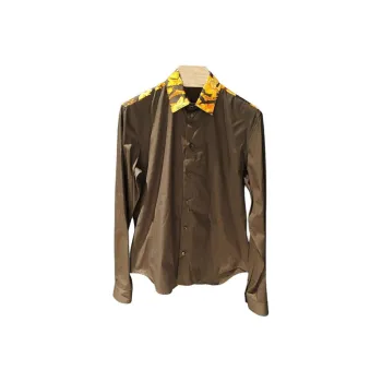 VERSACE Shirts Men Brown