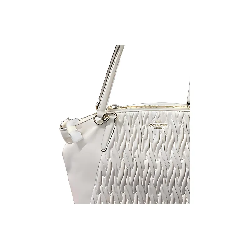 COACH Kelsey Cow Leather Dumpling Bag Handbag Shoulder Bag Women's White-3