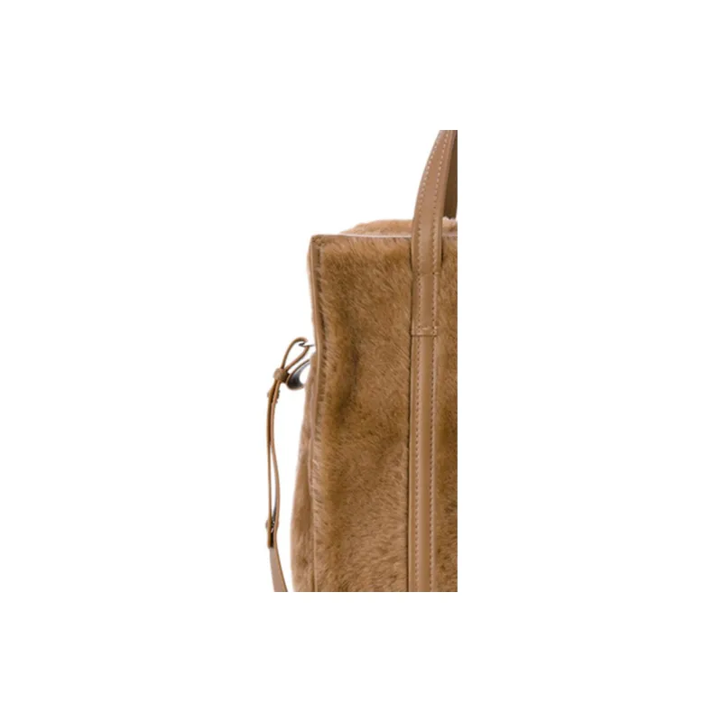 Balenciaga Cow Leather Crossbody One Shoulder Handbag Women's Brown-2