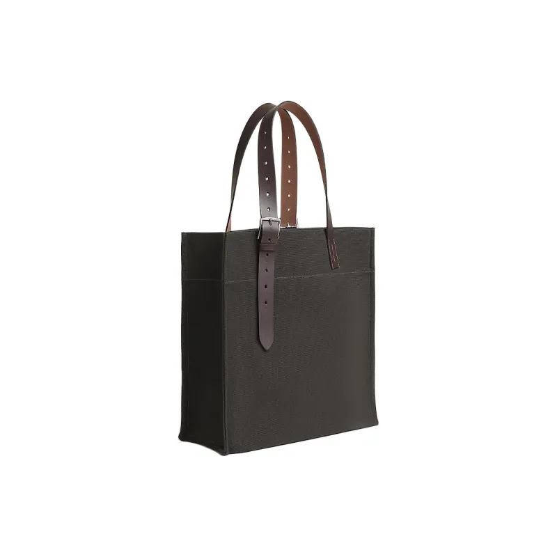 HERMES Etriviere Goeland Canvas Tote Bag, Shopping Bag, Handbag, Shoulder Bag Women's Dark Bronze & Ebony Wood Color-1