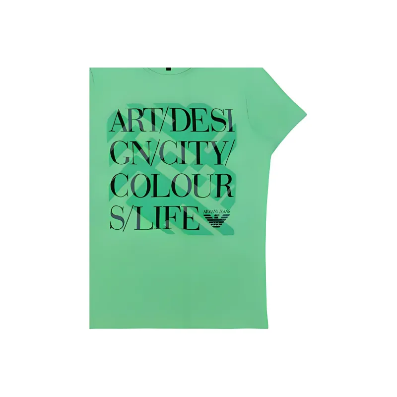 ARMANI JEANS T Shirts Men Green-2