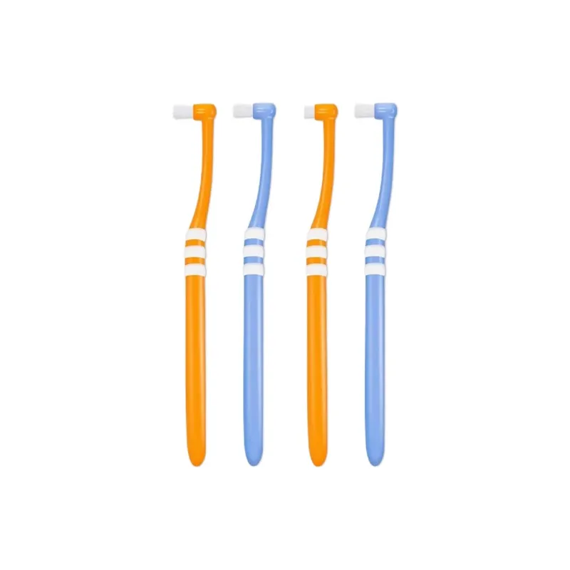 FAWNMUM Single Bundle Flat Head Toothbrushes Cleaning 4 Pcs-6