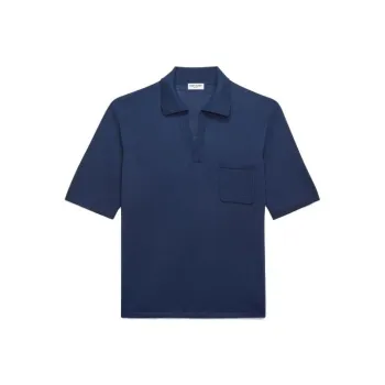 SAINT LAURENT Polo Shirts Men Blue