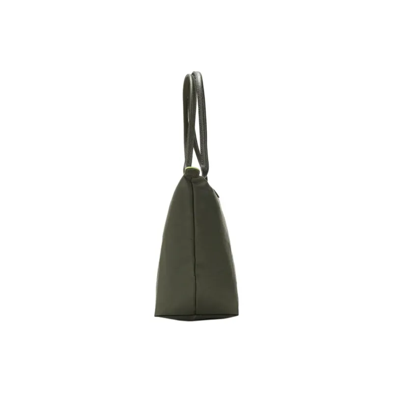 LONGCHAMP Le Pliage Green Eco Friendly Canvas Dumpling Bag, Portable One Shoulder Handbag Women's Forest Green-3