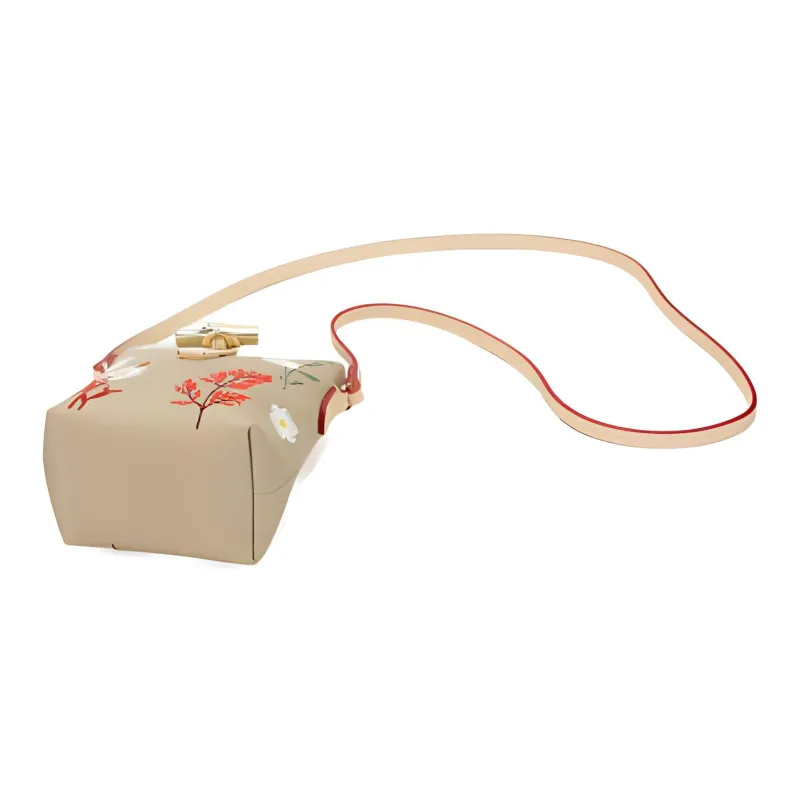 LONGCHAMP Fabric Bucket Bags Shoulder Bag Crossbody Bag Mini Women's Khaki-4