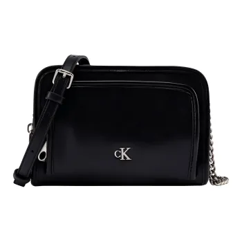 CALVIN KLEIN SS25 Synthetic Material Crossbody Bag Shoulder Bag Medium Size Women's Space Black