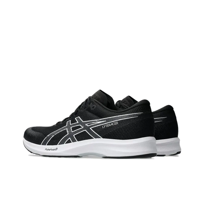 Asics LYTERACER 6 Anti Slip Wear Resistant Low Top Training Running Shoes Men's Black White-3